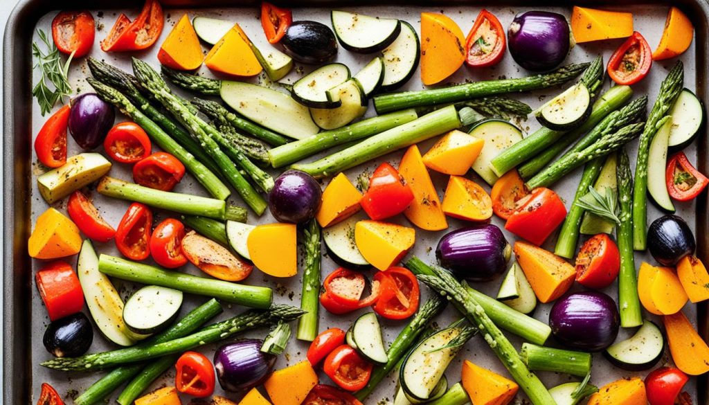 one-pan roasted veggie meal prep