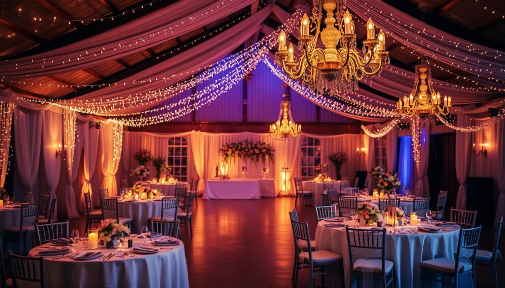 mood lighting for wedding atmosphere